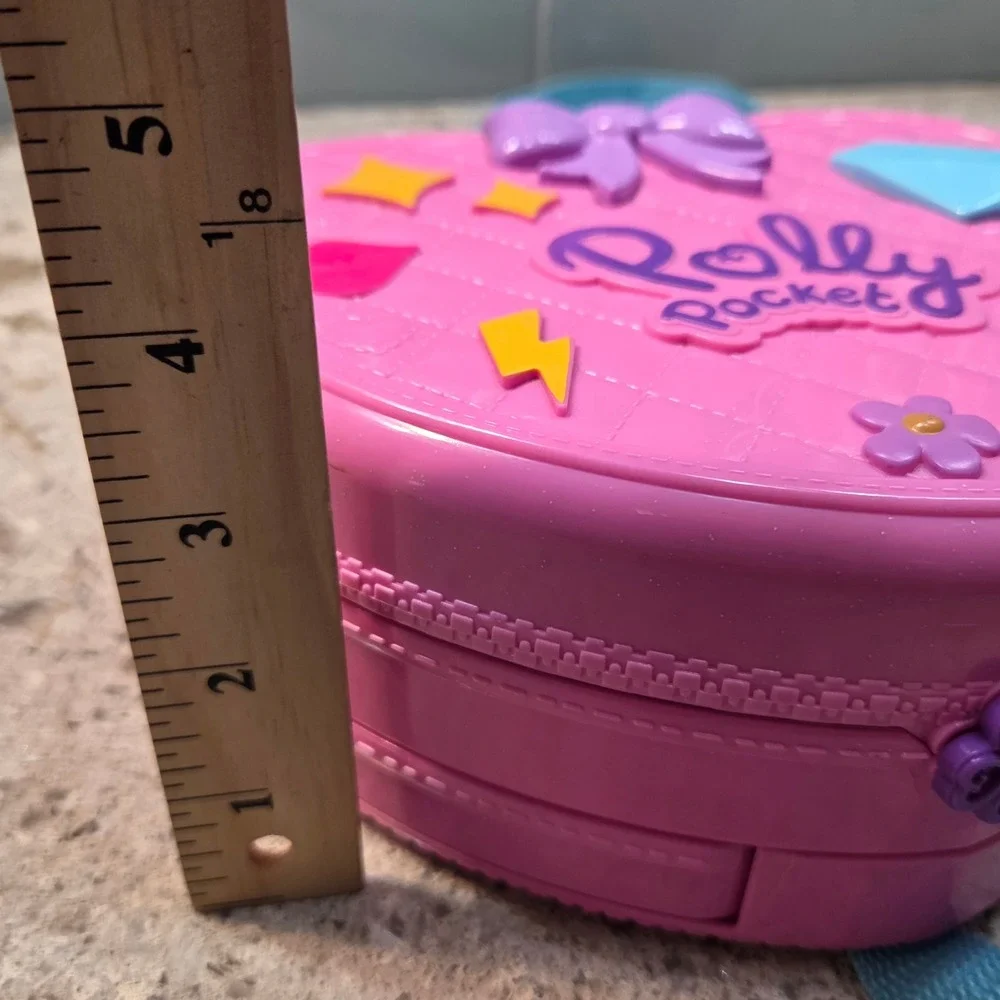 Polly Pocket Tiny is Mighty Theme Park Backpack Heart Playset Pink GKL60 Mattel